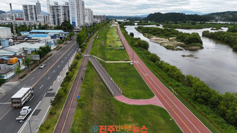 진주시 금산 송백지구 자전거도로 정식 개통