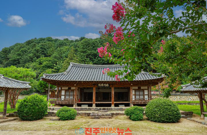 산청 덕천서원 백일홍 개화
