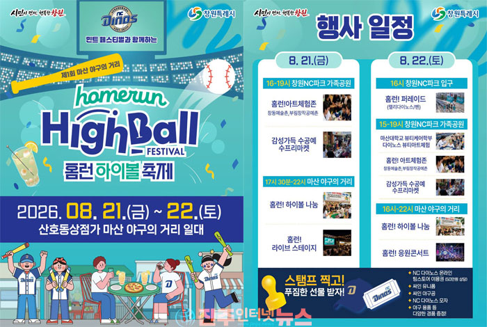 마산 야구의 거리 ‘홈런! 하이볼 축제’ 8월 21~22일 개최…NC 다이노스와 지역상권 잇는다