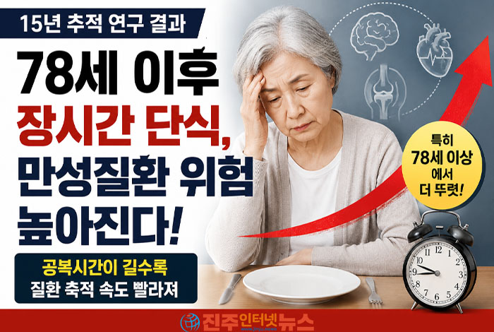 간헐적 단식, 노인에게도 좋을까? 78세 이상에서 장시간 공복이 만성질환 축적과 연관