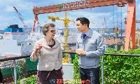 영국 앤 공주, HD현대중공업 울산조선소 방문…한·영 조선·방산 협력 확대 기대