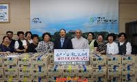 진주시 명석면 소재 통도사 진주포교당 백운사, 진주시복지재단에 스팸선물세트 300개 기탁