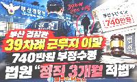 부산 경찰관 39차례 근무지 이탈·740만원 부정수령…법원 “정직 3개월 적법”